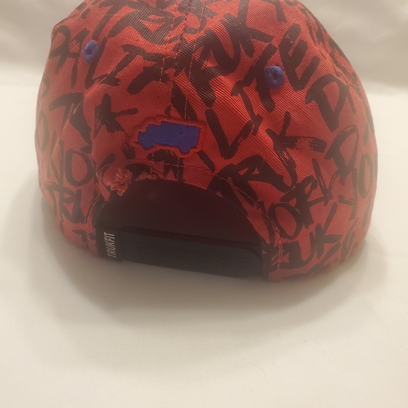 Trukfit Hat All Over Red Print  Adjustable Snapback Cap L'il Wayne Streetwear - Picture 3 of 6